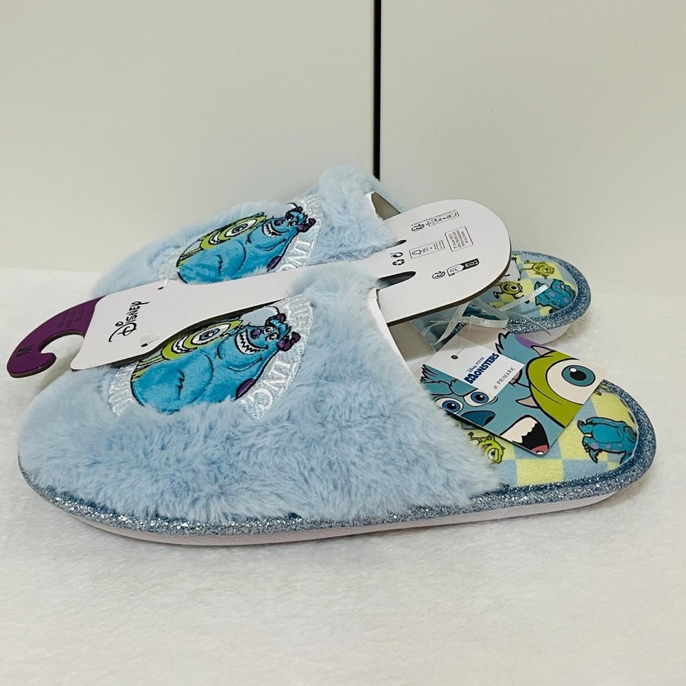 Disney Pixar Monsters Inc Sully and Mike Wazowski Fuzzy Slippers Size 7/8 - Picture 3 of 7